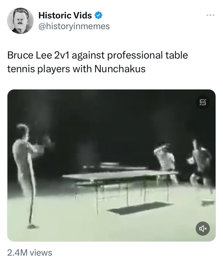 Viral video of Bruce Lee's ping-pong with Nunchaku is an advertisement -  You Turn
